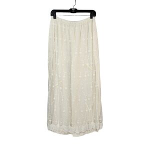 Bodil Women's Vintage Nylon Lace Maxi Skirt - L